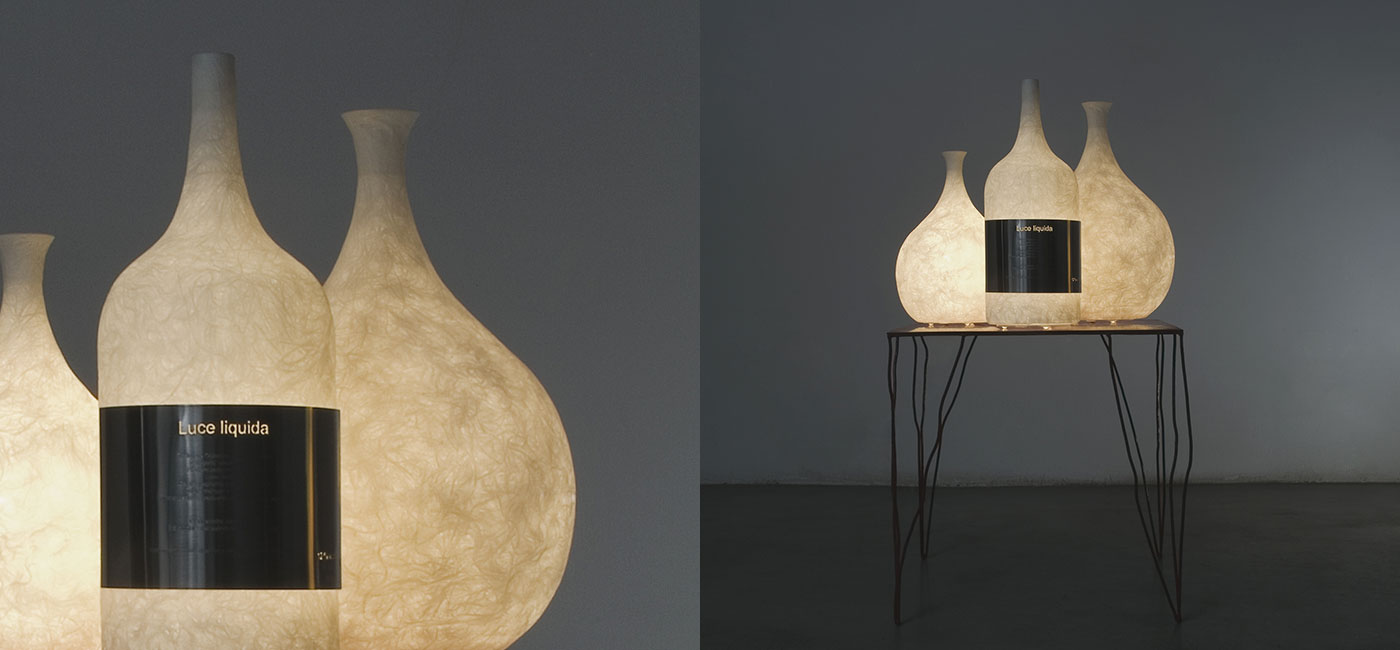 Table Lamp Luce Liquida 1 In-Es Artdesign Collection Luna Color White Size 35 Cm Diam. Ø 13 Cm