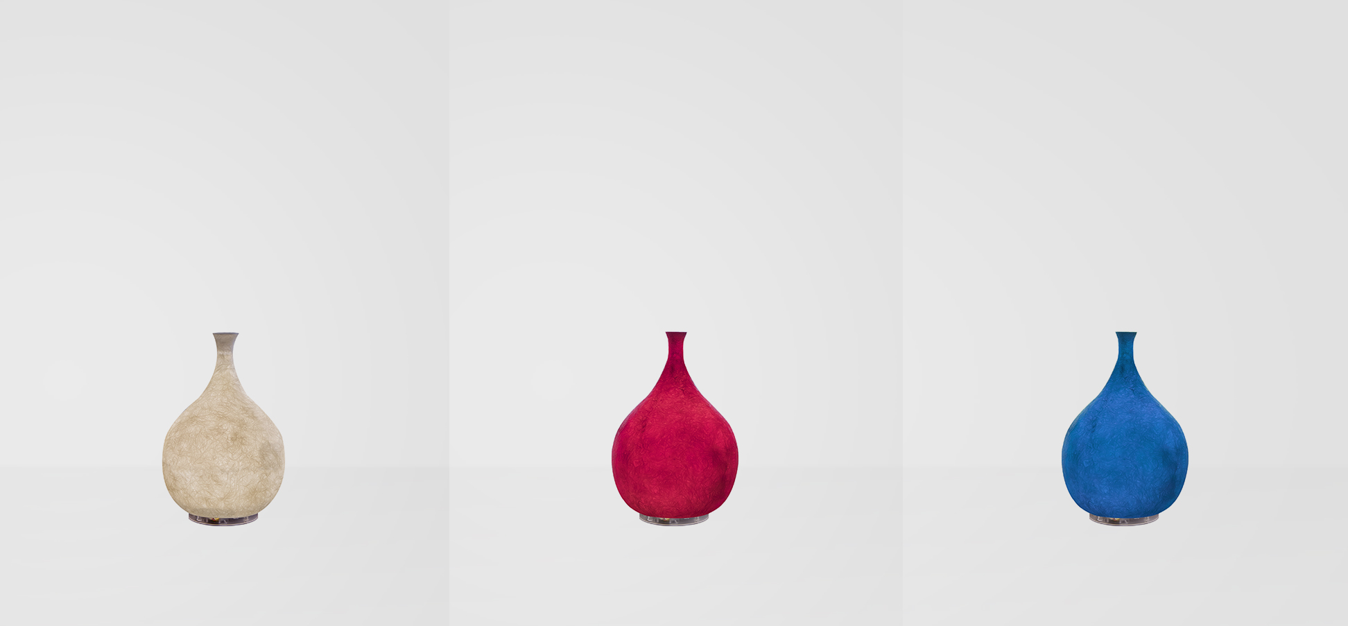 Lampada Da Tavolo Luce Liquida 2 In-Es Artdesign Collezione Luna Colore Rosso Dimensione 26 Cm Diam. Ø 18 Cm