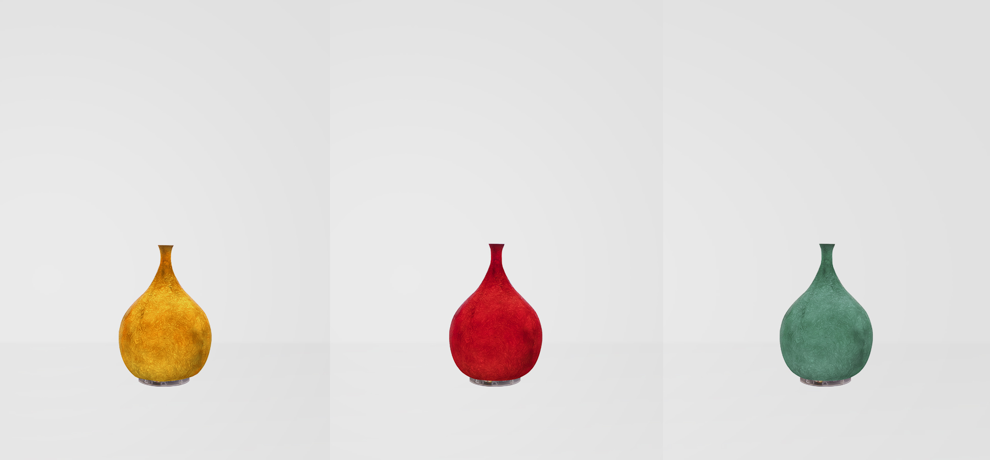 Lampada Da Tavolo Luce Liquida 2 In-Es Artdesign Collezione Luna Colore Rosso Dimensione 26 Cm Diam. Ø 18 Cm