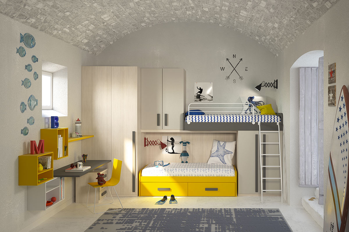 Children's rooms Made In Italy Ima Mobili Composition 08