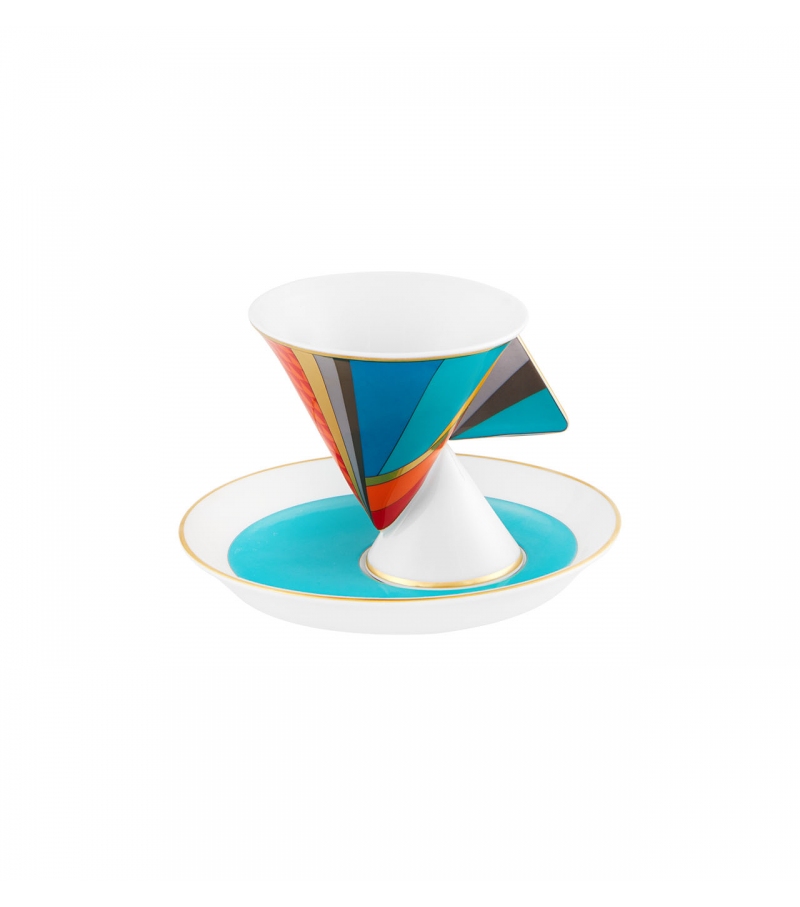 Vista Alegre Coffee Cup and Saucer Futurism Collection