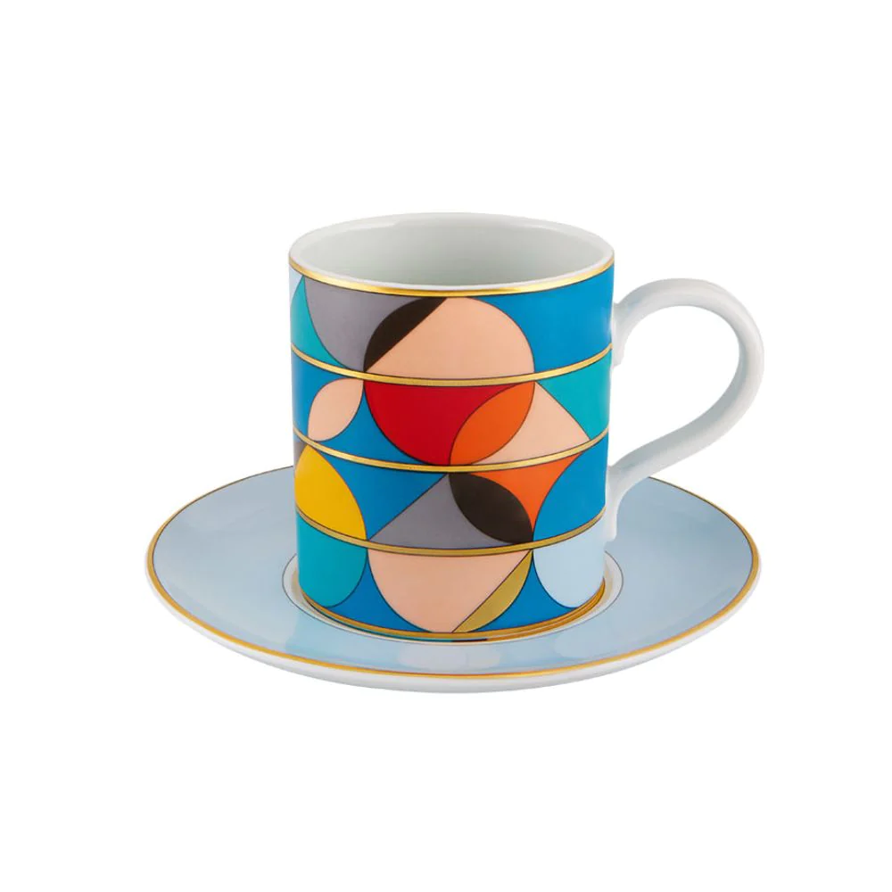 Tea cup with saucer Vista Alegre Futurismo Collection