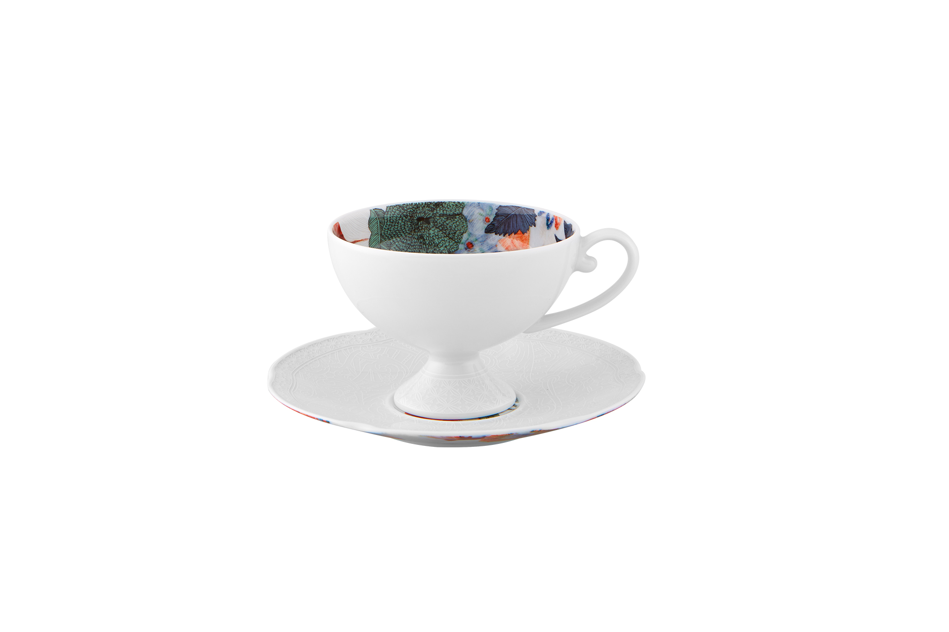 Vista Alegre Tea Cup and Saucer Duality Collection