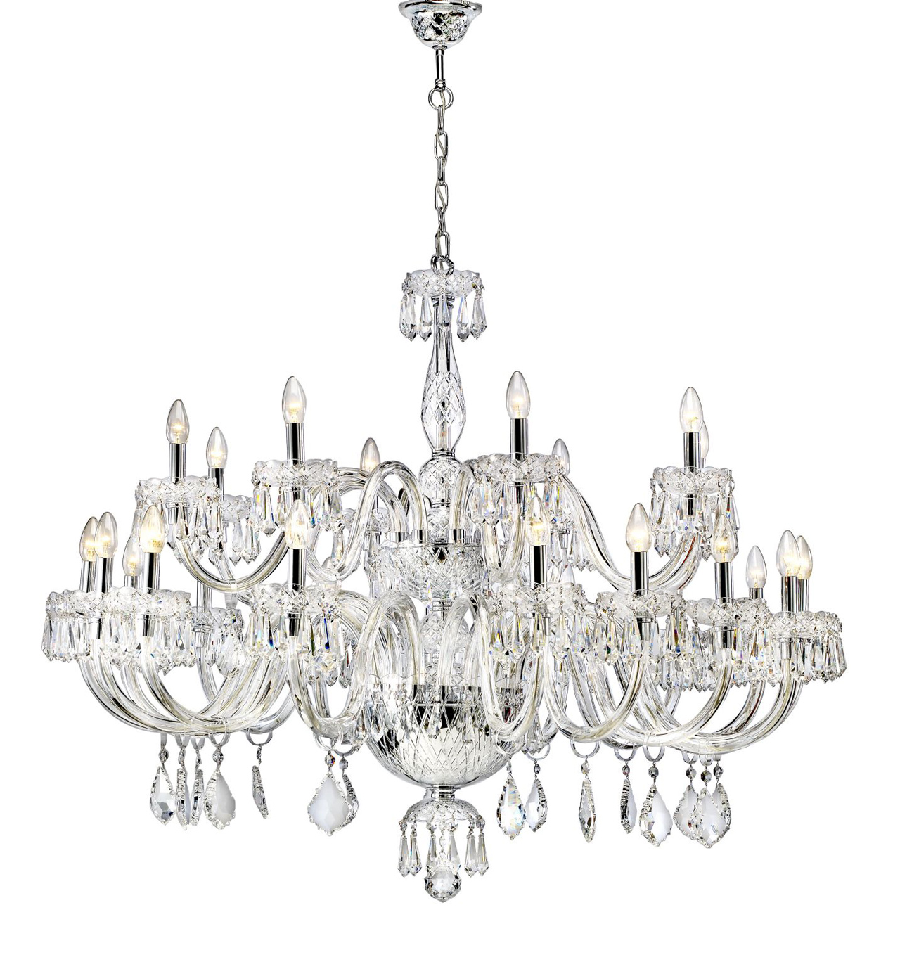 Vista Alegre Diamond Chandelier on 2 levels with 24 arms