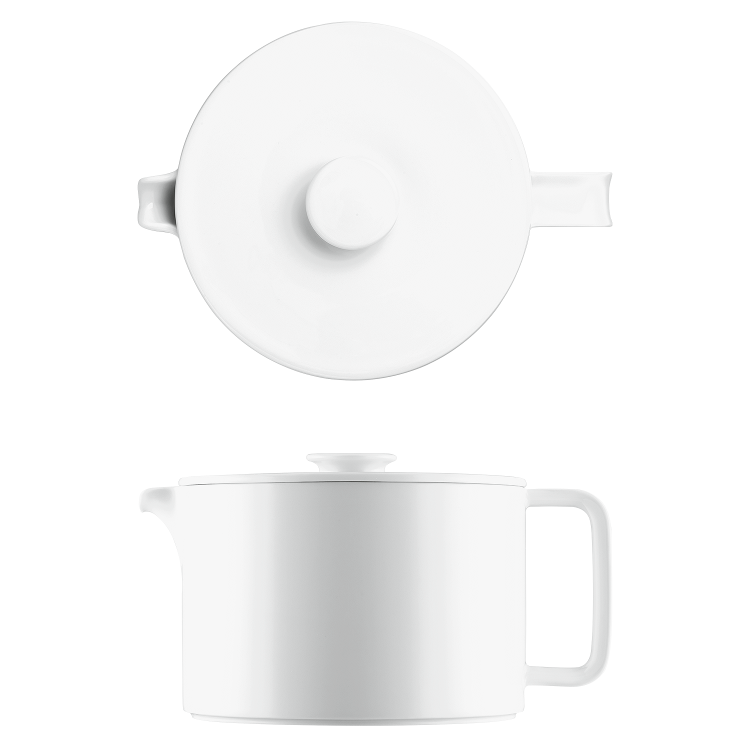 Teapot with Tea Strainer Furstenberg Collection Datum White