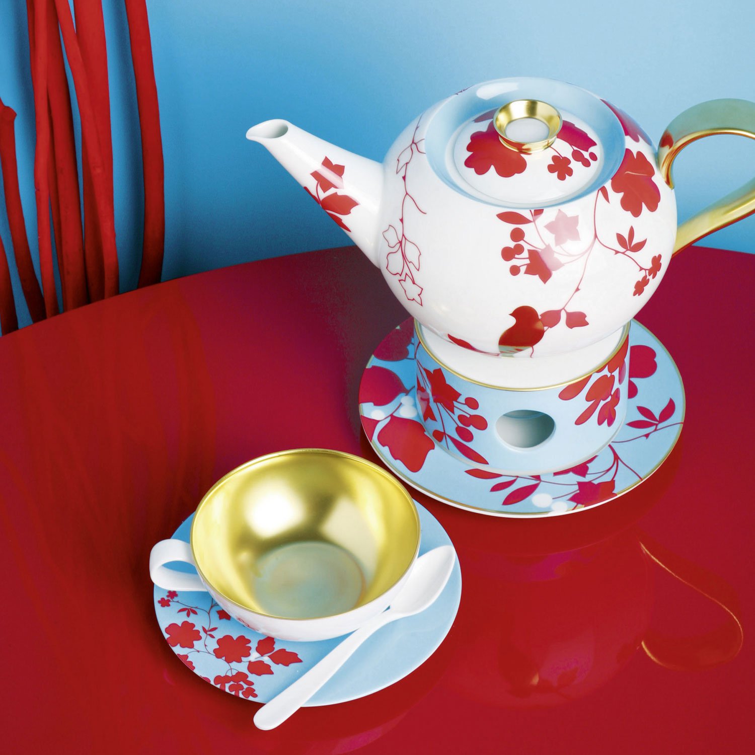 Teapot with Tea Strainer Sieger by Furstenberg Collezione My China! Emperor s Garden 1.45 L