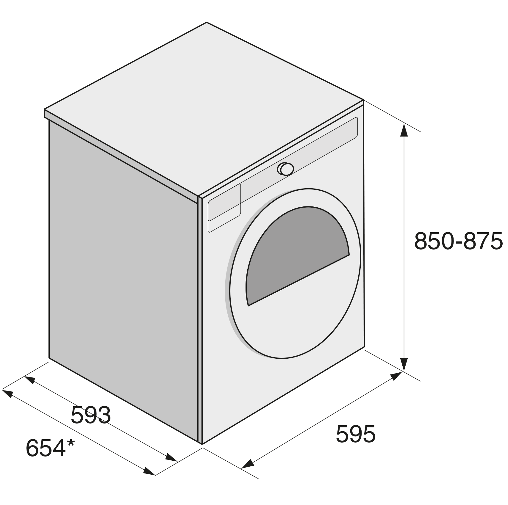 Asko heat pump dryer T208H.W Classic 8 kg efficiency class A++