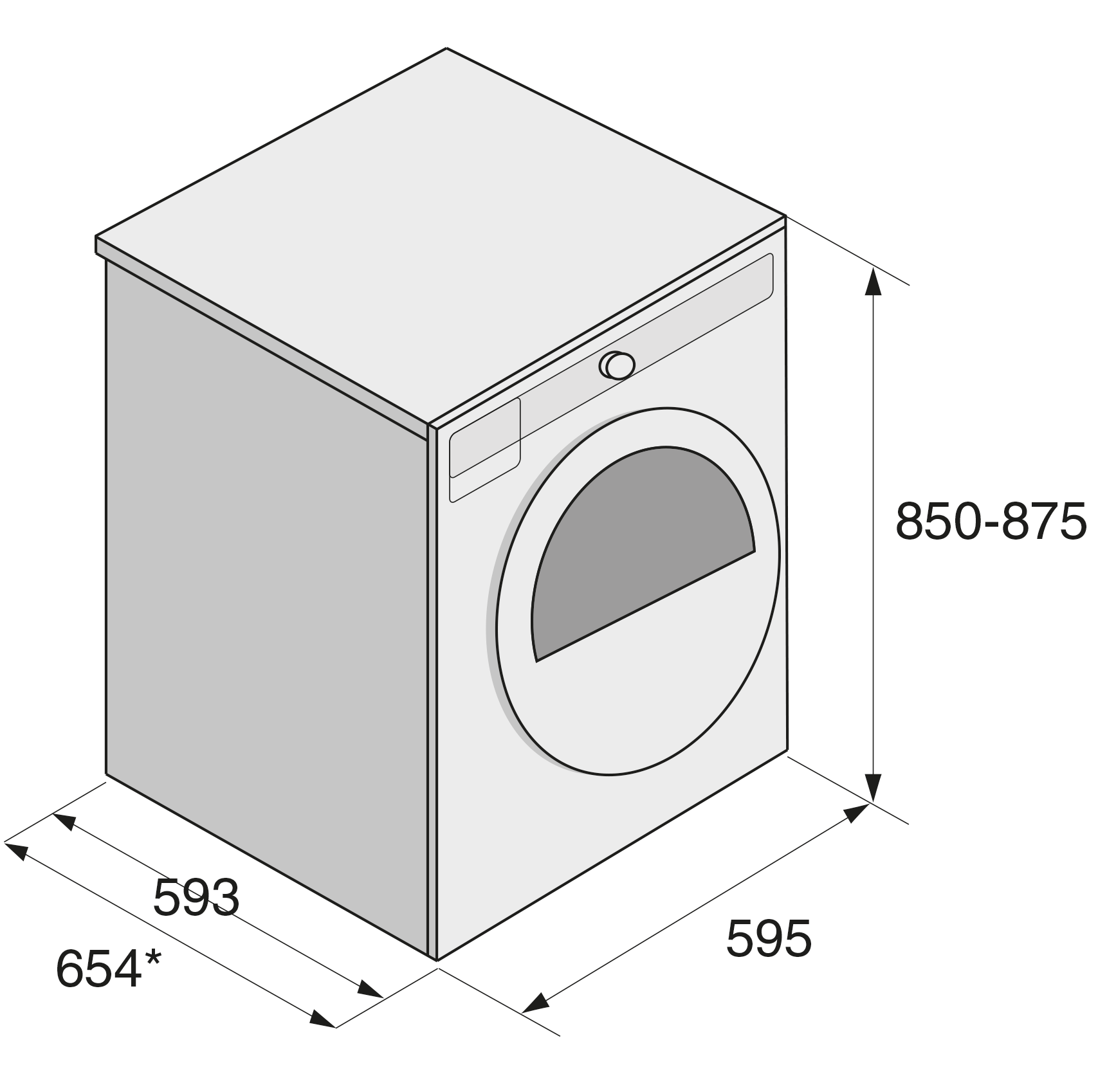 Asko heat pump dryer T408HD.T.P Logic 8 kg efficiency class A+++