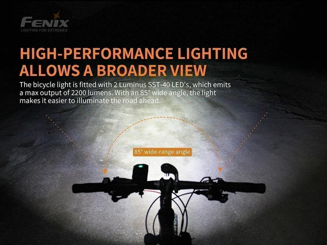 Torcia LED per Bicicletta 2200 Lumen BC30 V2.0 Fenix