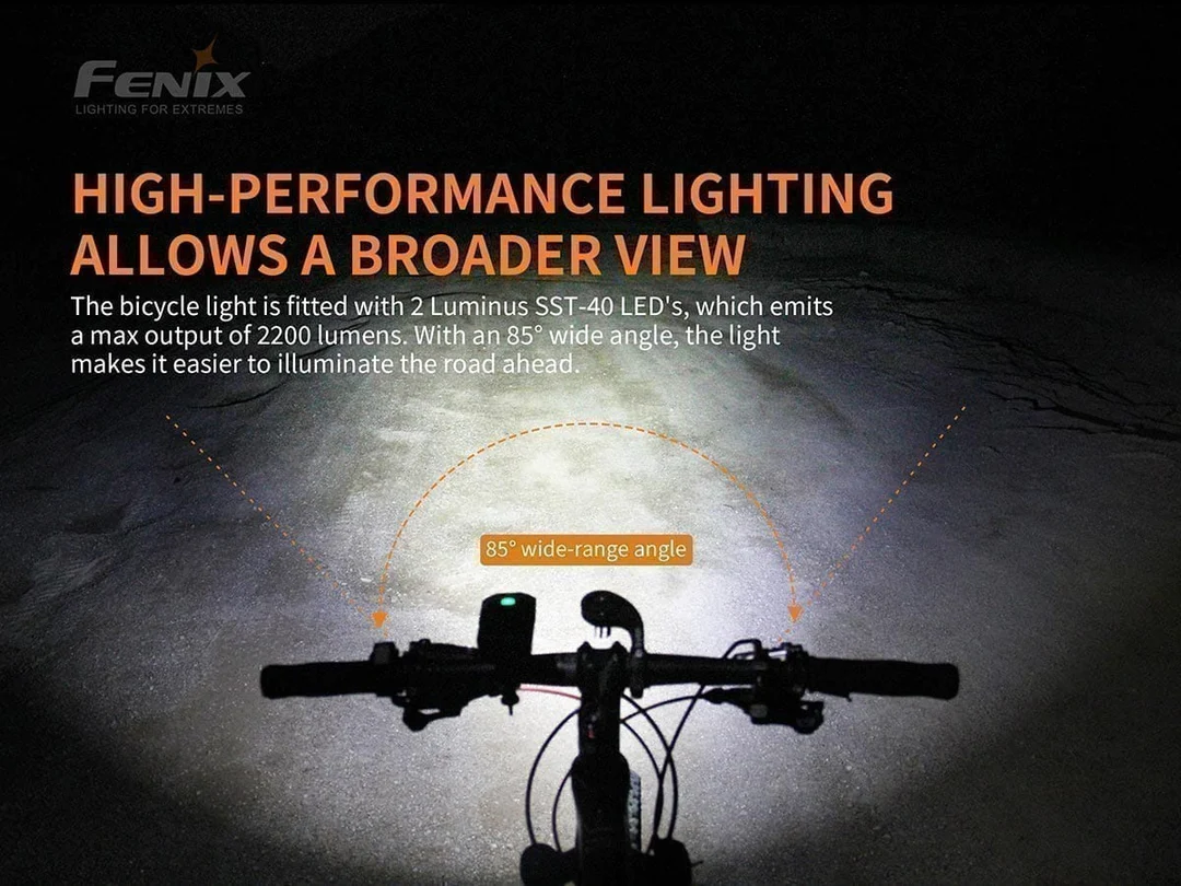 LED Flashlight for Bicycle 2200 Lumen BC30 V2.0 Fenix