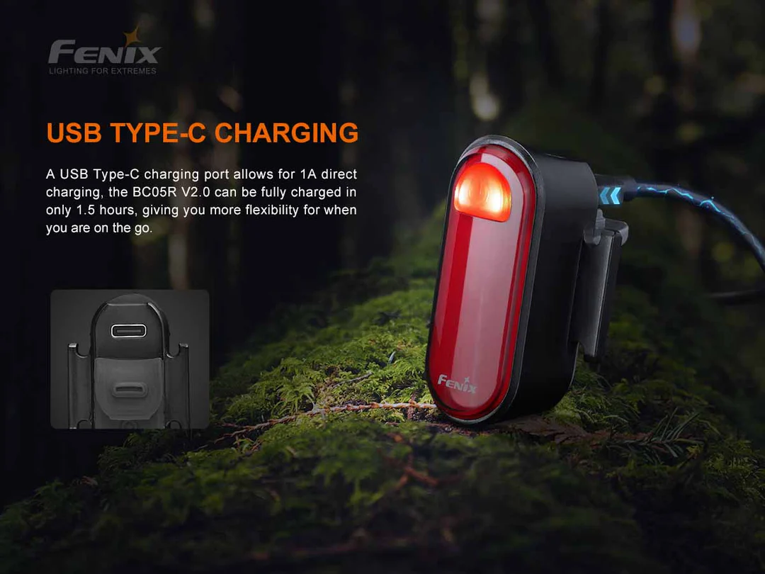 Torcia Led Posteriore Rossa per Bici 15 Lumen Fenix