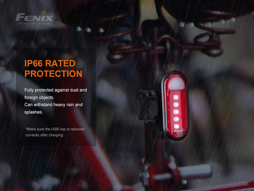 Torcia Led Posteriore Rossa per Bici 15 Lumen Fenix