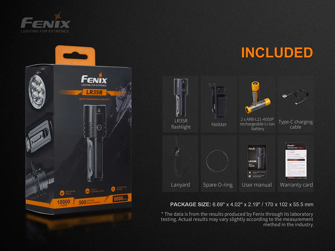 Fenix LR35R 10000 Lumen Compact LED Flashlight