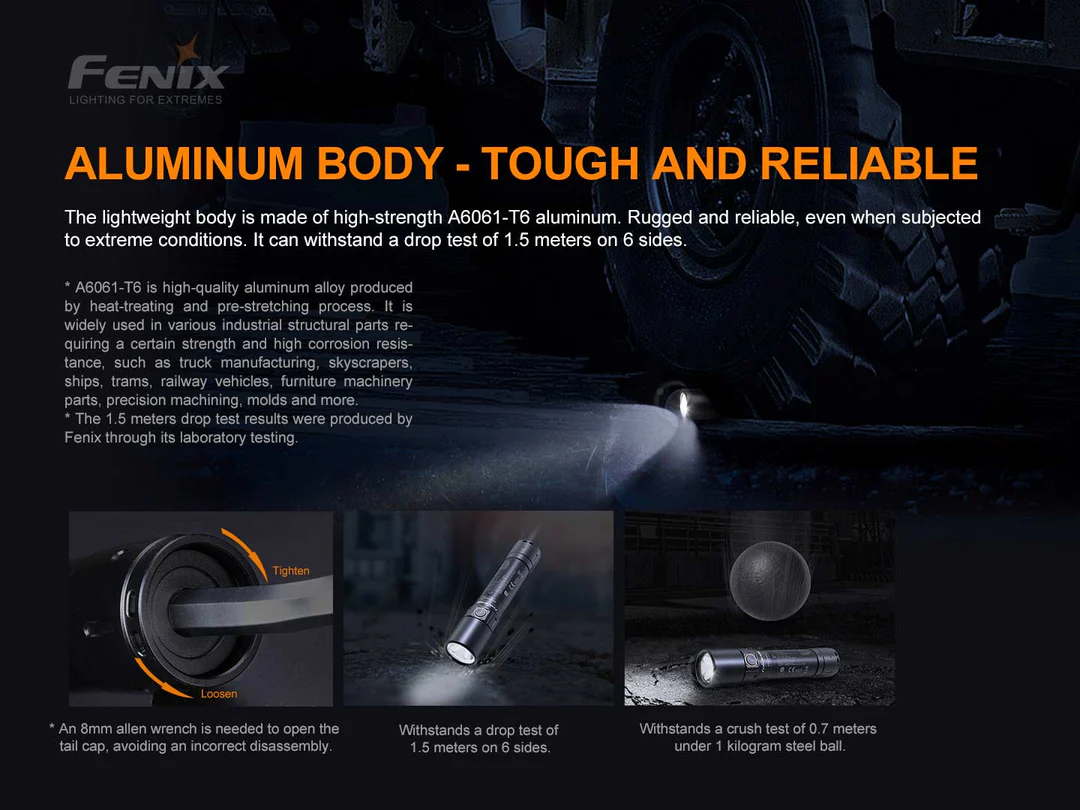 Fenix 280 Lumen WF30RE Explosion Proof LED Flashlight