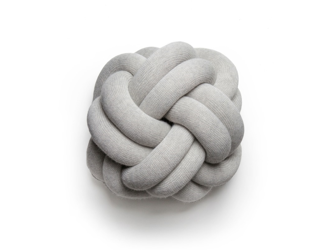 Pillow Design House Stockholm Knot White Grey