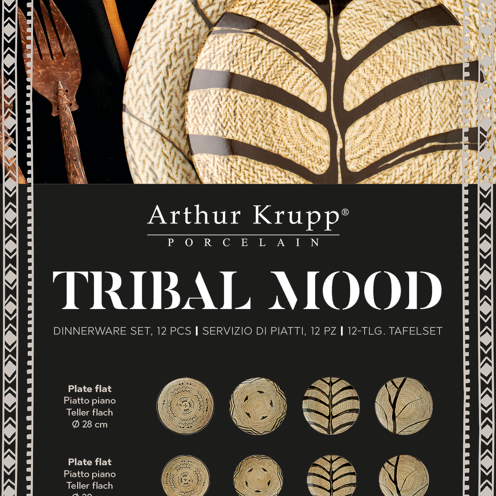 Dinnerware Set 12 Pcs Collection Tribal Mood Arthur Krupp
