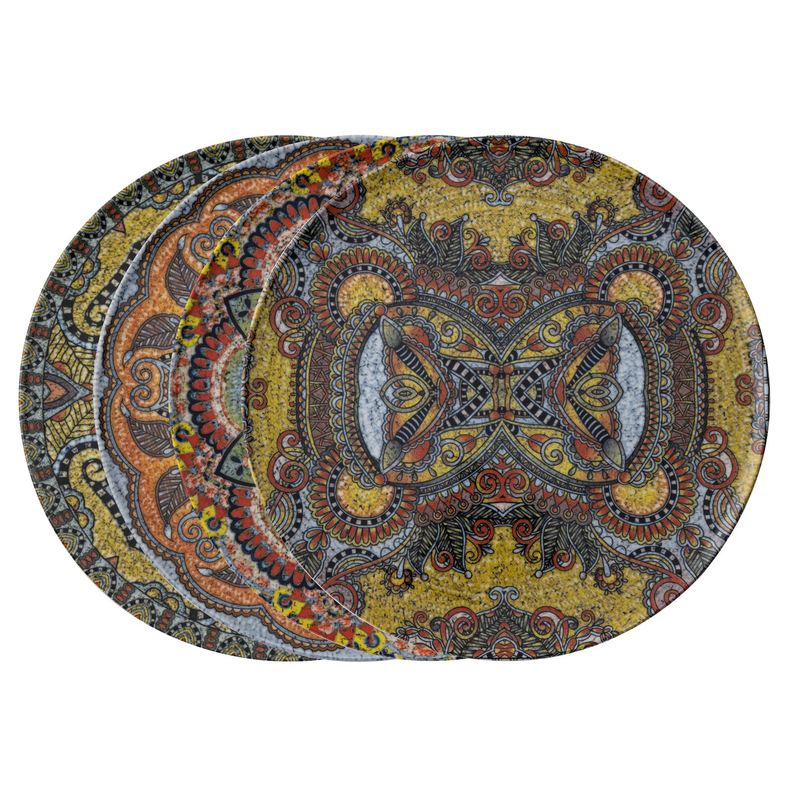 Set 4 Pizza Plates Cm 32 collection Mandala Arthur Krupp