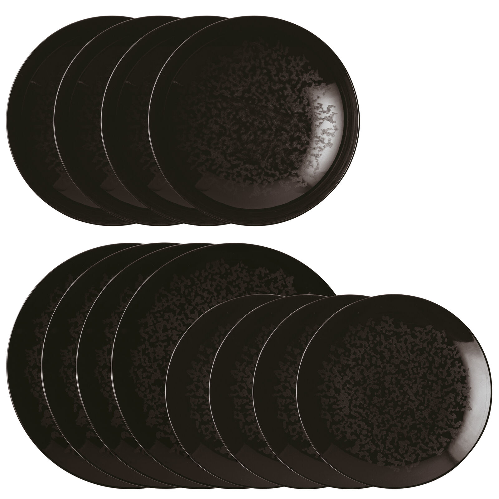 Dinnerware Set 12 Pieces collection Eclipse Black Arthur Krupp