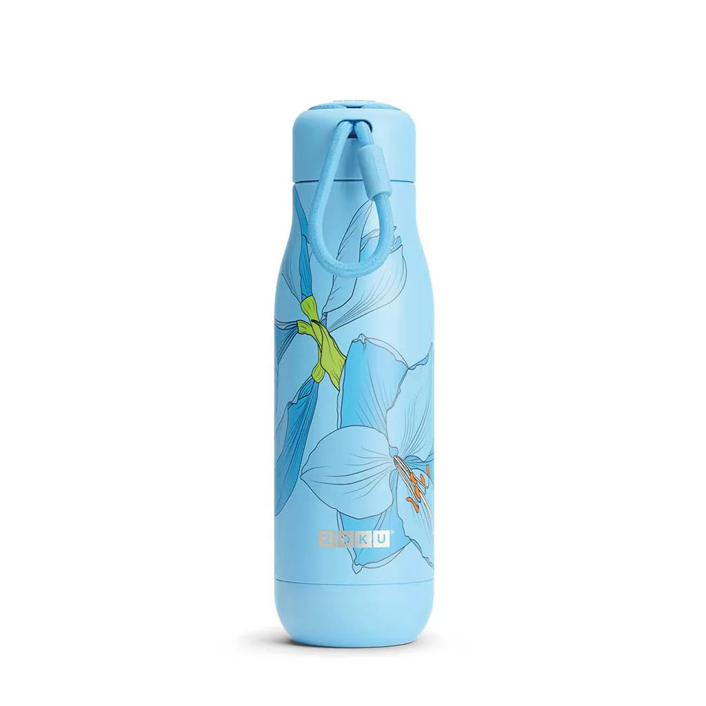 Bottiglia Termica in Acciaio da 500 ml Sky Lily Floral Zoku