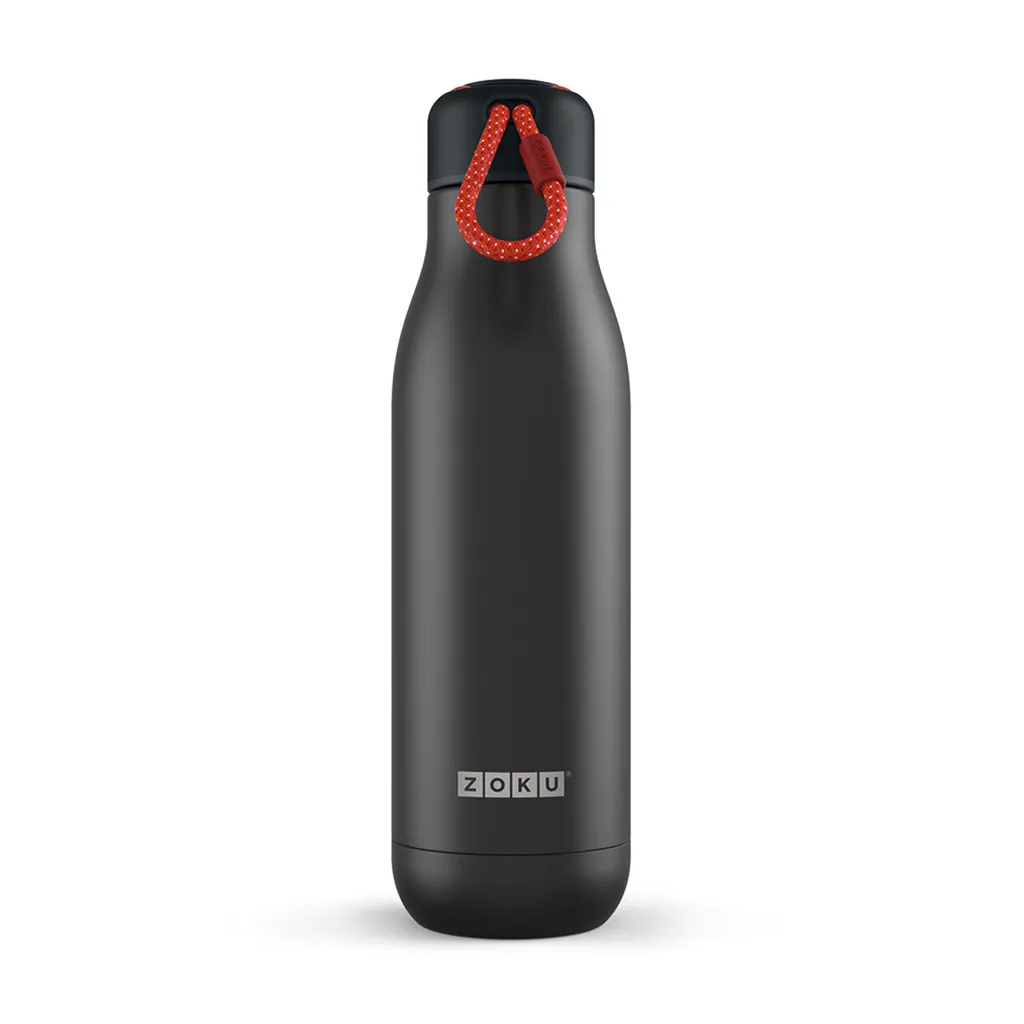 Stainless Steel Bottle 750Ml Black  Zoku