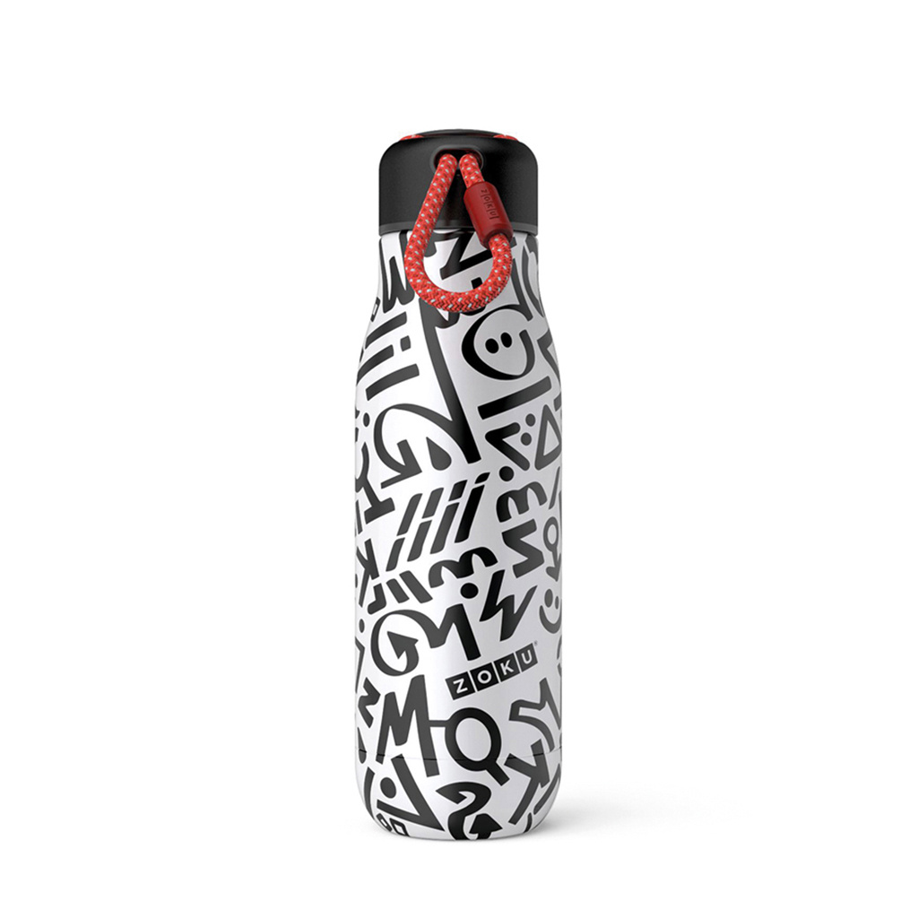 Bottiglia Termica Acciaio Inox 500Ml Calligrafia Zoku