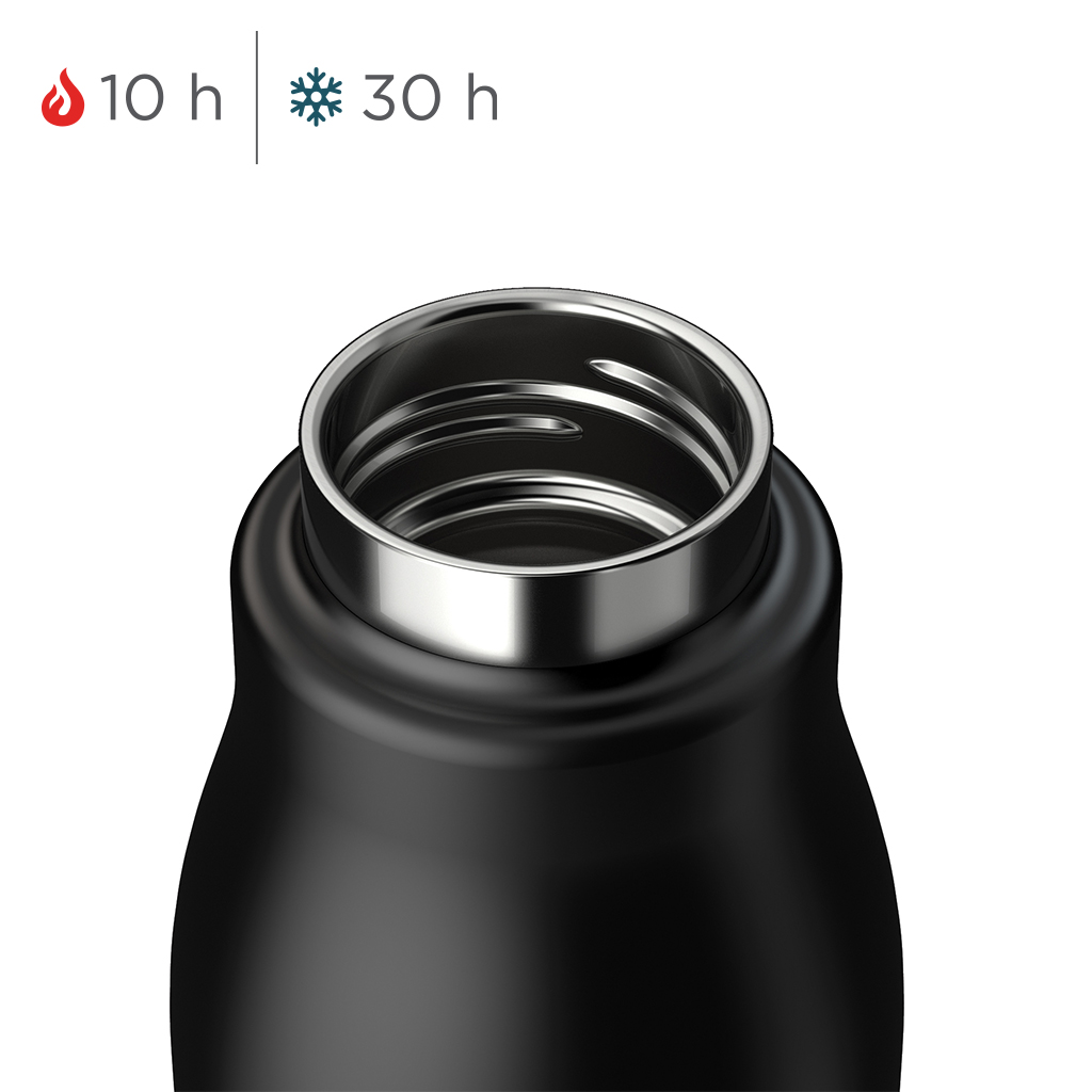 Stainless Steel Bottle 350Ml Black  Zoku