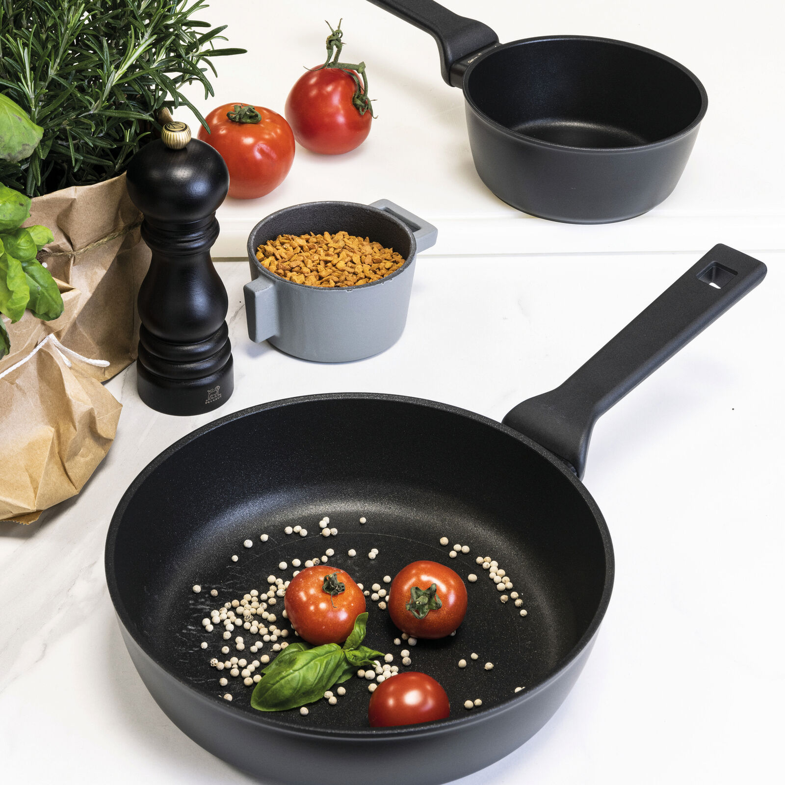 Frypan 1 Handle Cm 24 Titan Pro Double Induction Aluminum  Sambonet