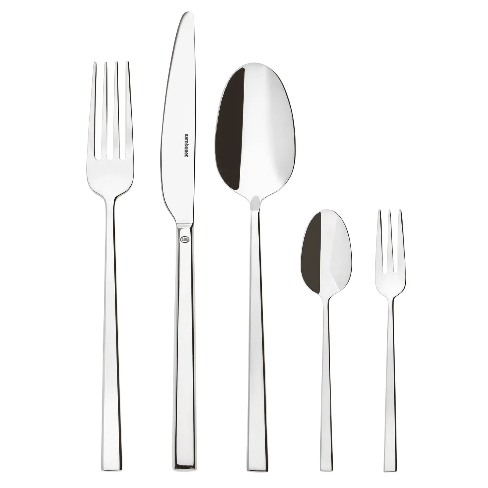 Cutlery Set 60 Pieces Monobloc Rock Inox Sambonet