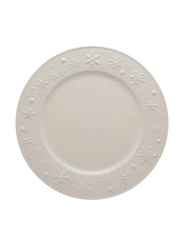 Charger plate 34 beige Snowflakes Bordallo Pinheiro