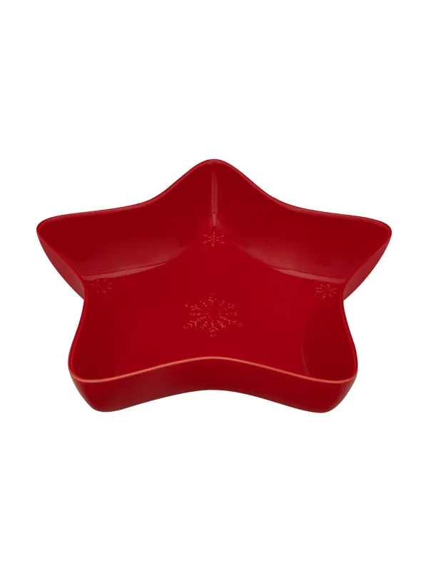 Bowl 37 cm Rosso Snowflakes Bordallo Pinheiro