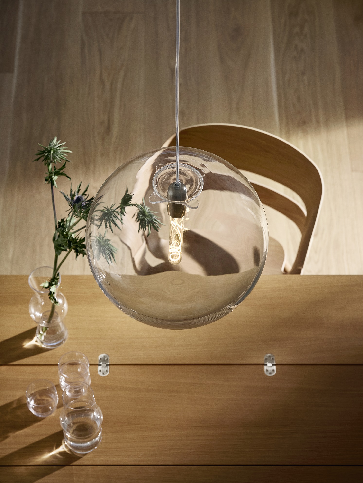 Lampada a Sospensione Luna Design House Stockholm Large Clear 40 cm