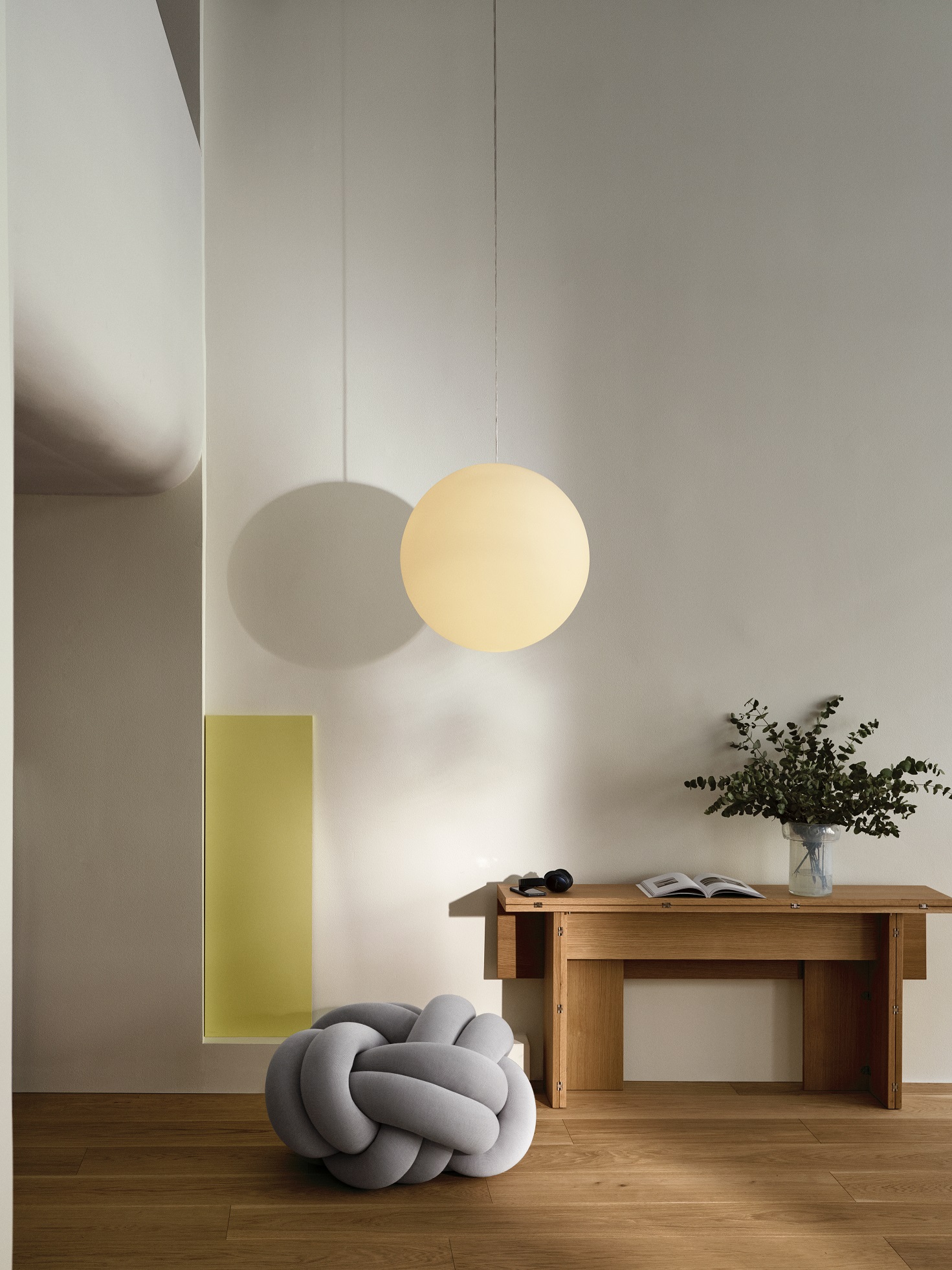 Suspension Lamp Luna Design House Stockholm XLarge White 60 cm