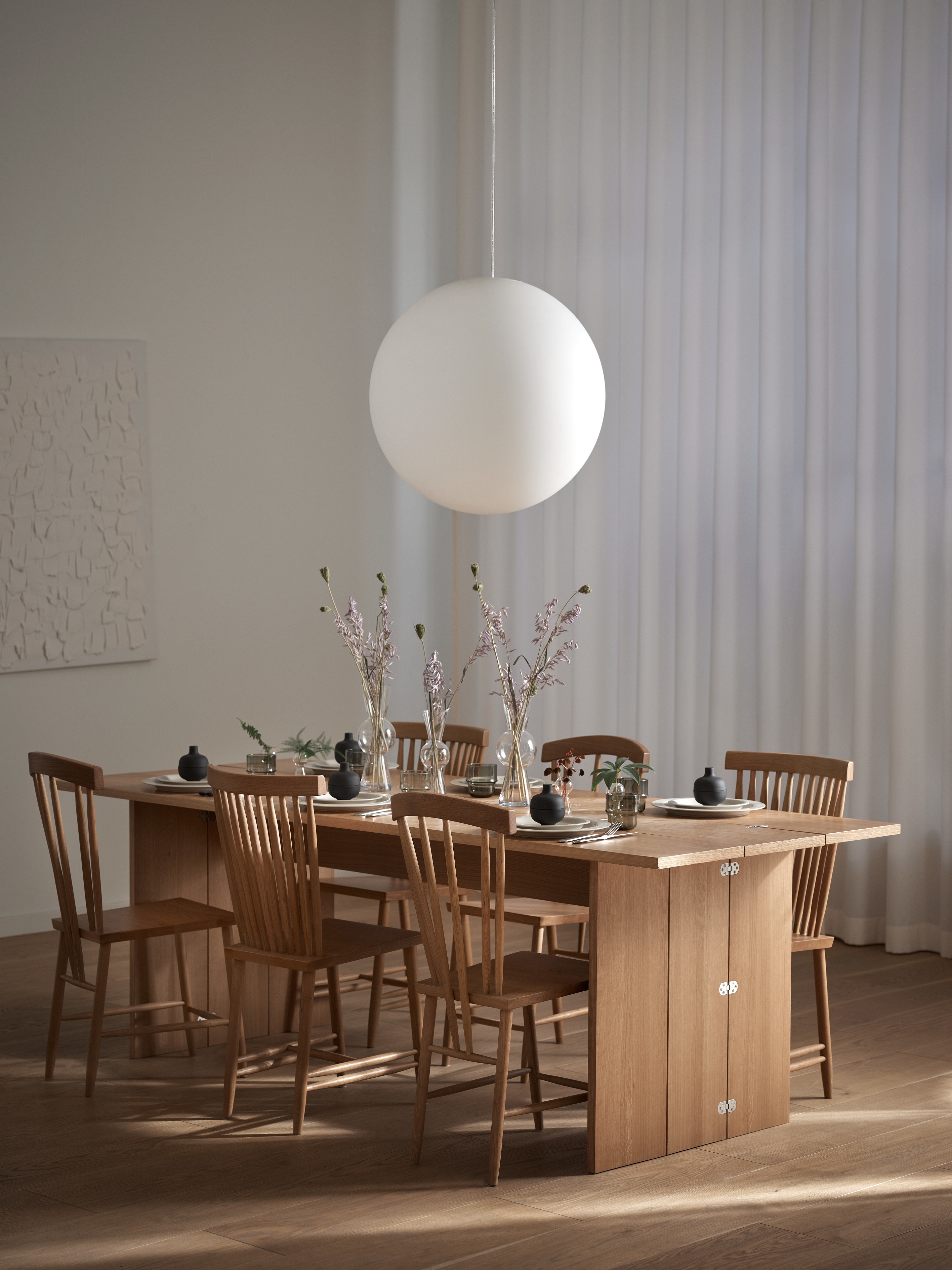 Suspension Lamp Luna Design House Stockholm XLarge White 60 cm