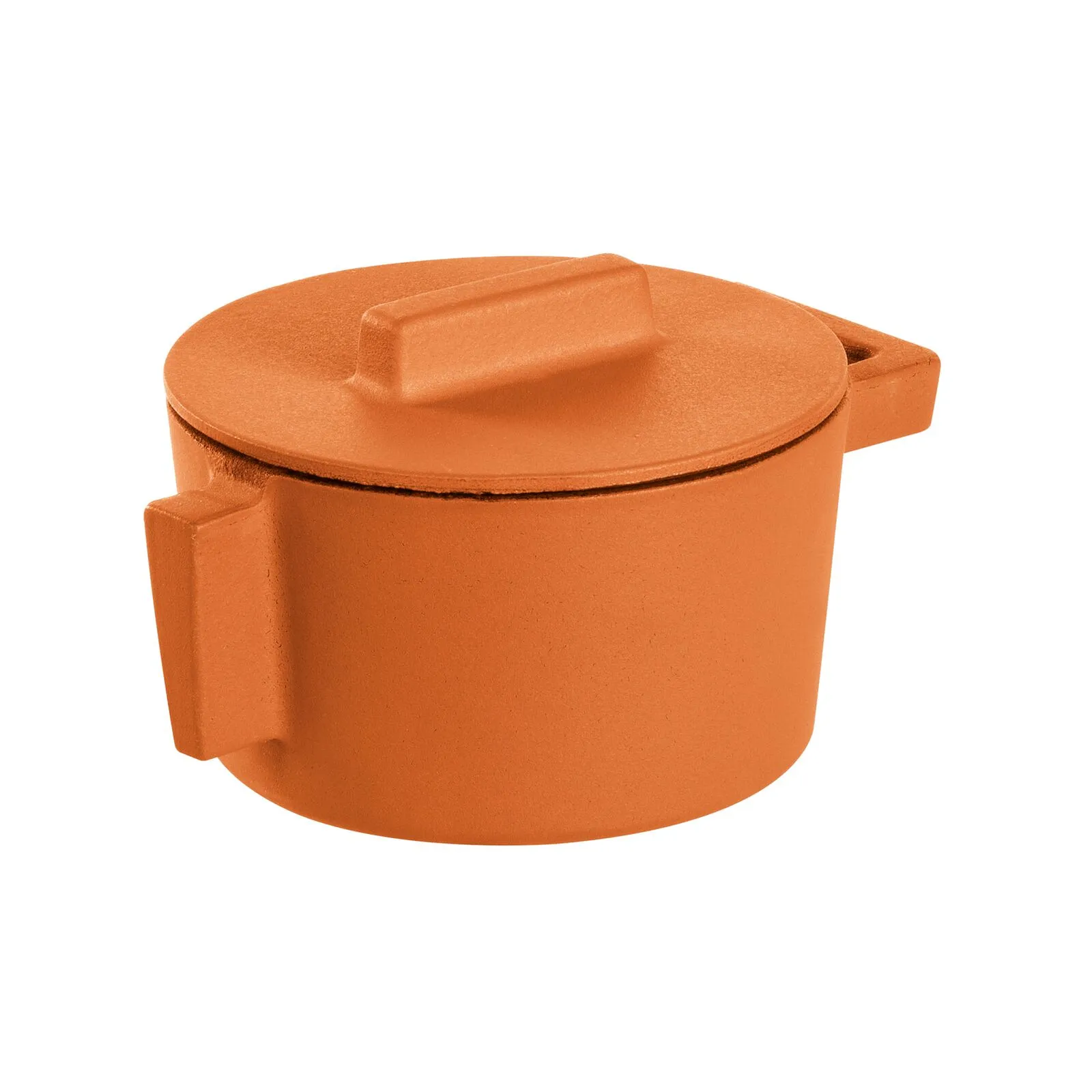 Saucepot 2 Handles With Lid 10 cm Terra.Cotto Cast Iron Curry Sambonet