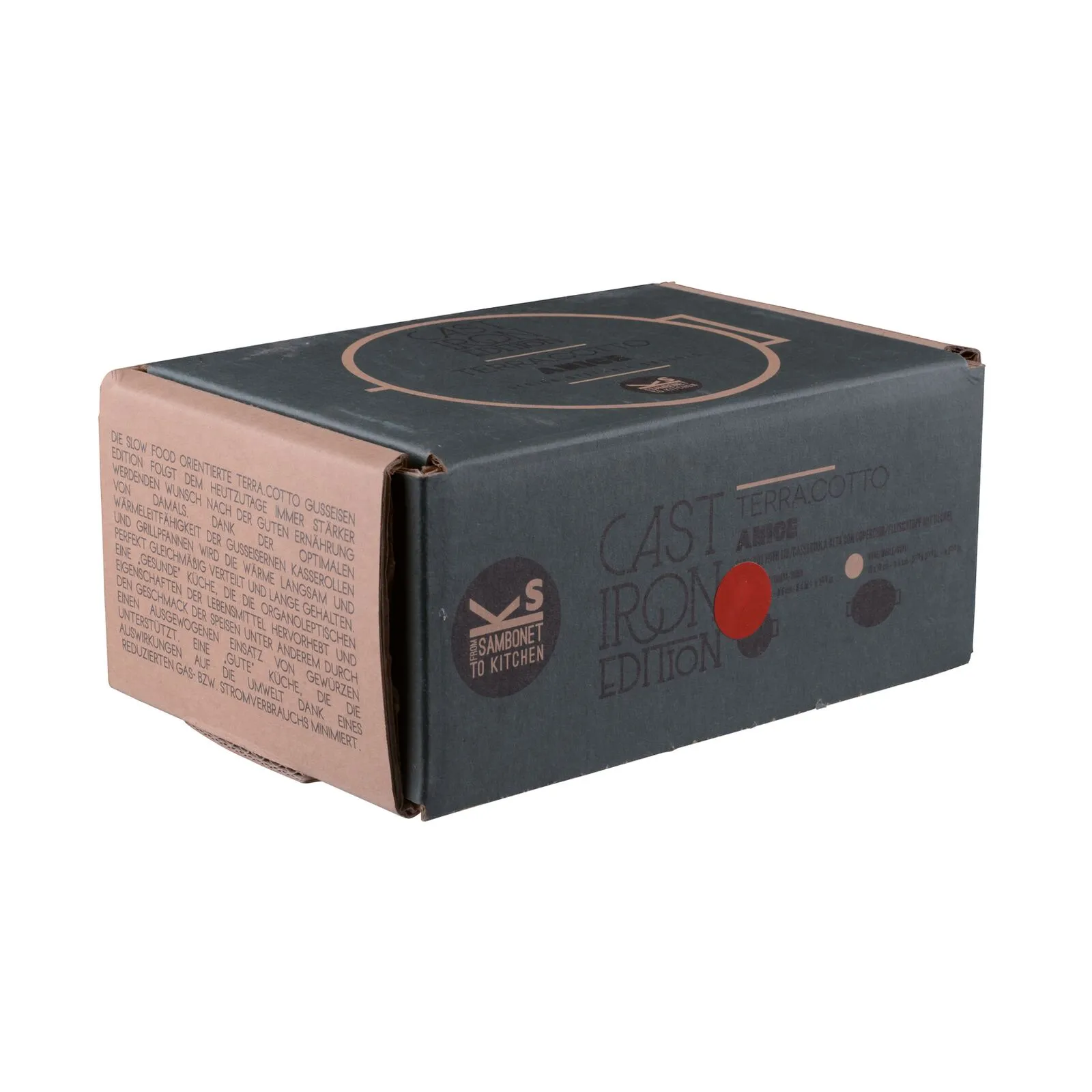 Casseruola Ovale Con Coperchio  13 X 10 cm Terra.Cotto Ghisa Anice Sambonet