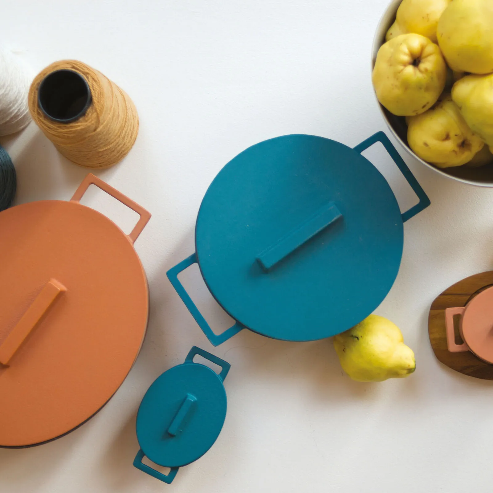 Casseruola Ovale Con Coperchio 30 X 25 cm Terra.Cotto Ghisa Curry Sambonet