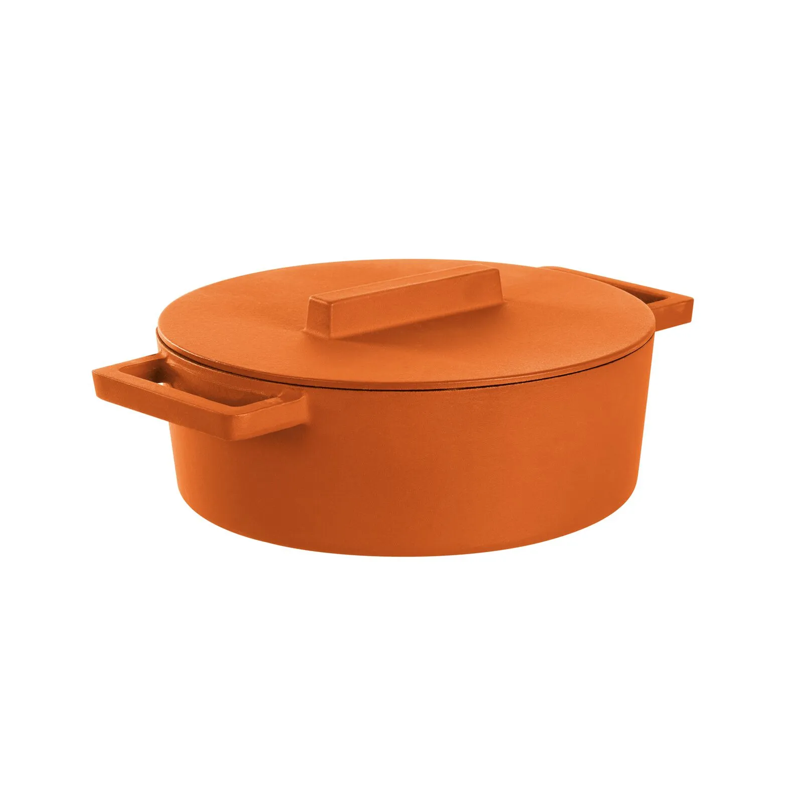 Oval Casserole With Lid 30 X 25 cm Terra.Cotto Cast Iron Curry Sambonet