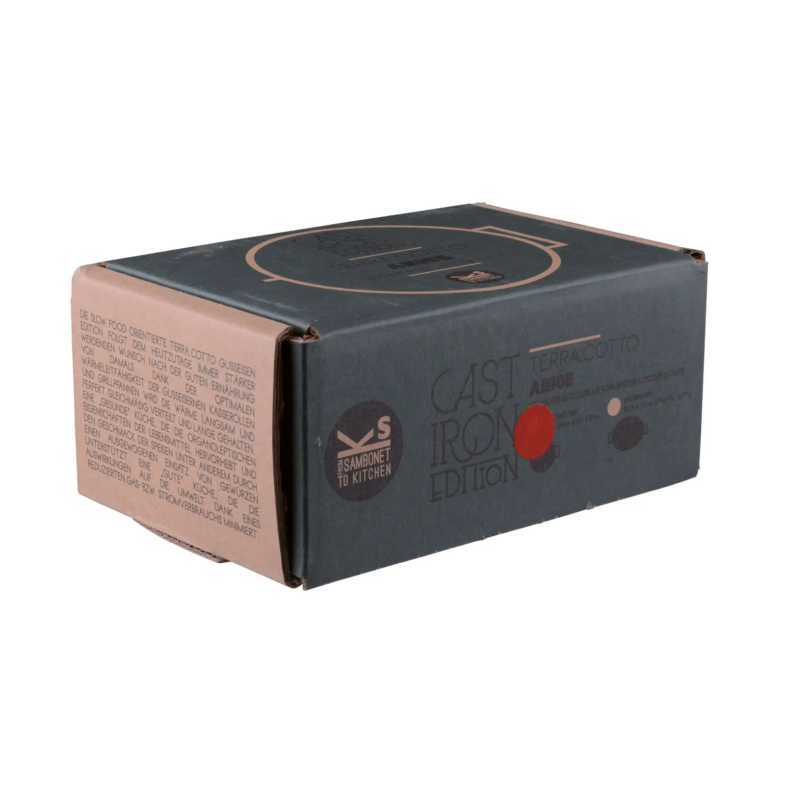 Casseruola Ovale Con Coperchio 30 X 25 cm Terra.Cotto Ghisa Curry Sambonet