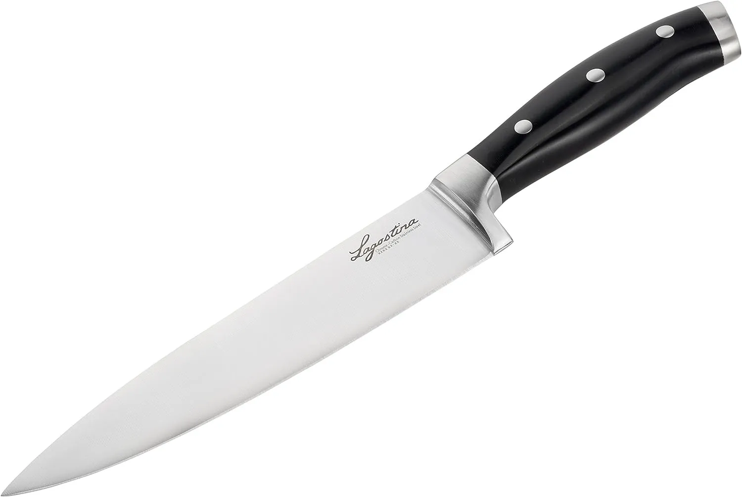 Coltello Chef Lagostina Forgiato Nero e Acciaio 20 cm