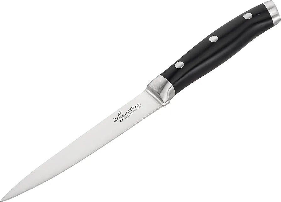 Coltello Multiuso Lagostina Forgiato Nero e Acciaio 12.5 cm