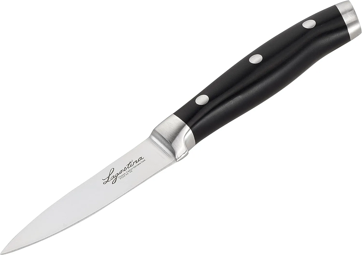 Lagostina Paring Knife Forged Black and Steel 9 cm