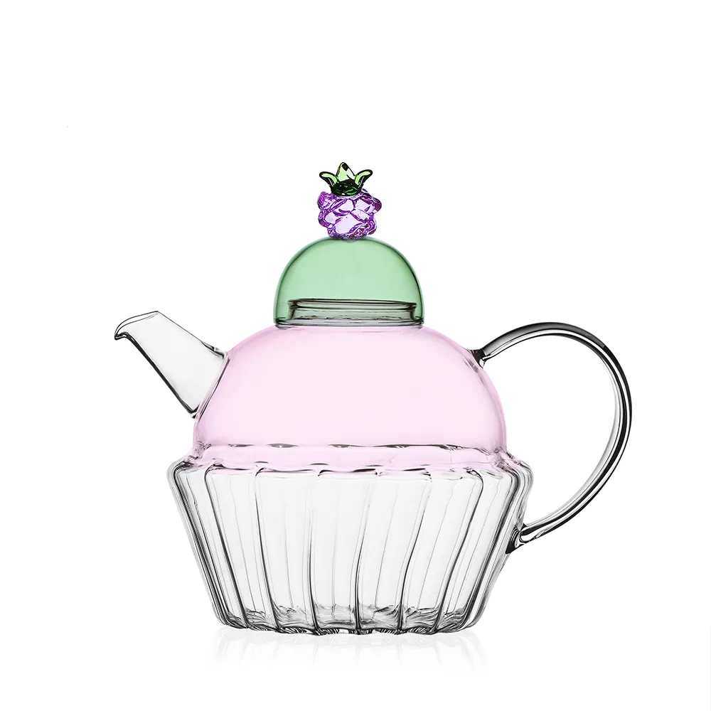 Teapot Sweet and Candy Collection Pastry with Blackberry