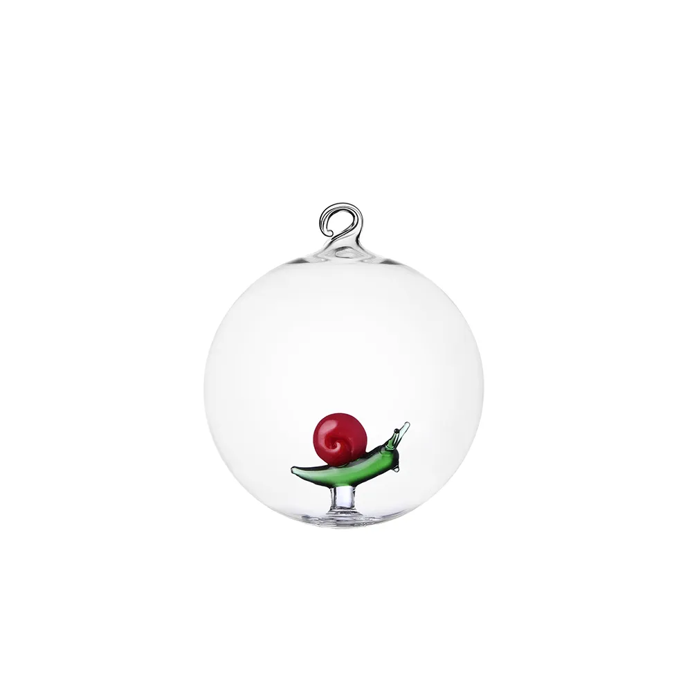Ichendorf Christmas Ball Woodland Tales Collection Red Green Snail