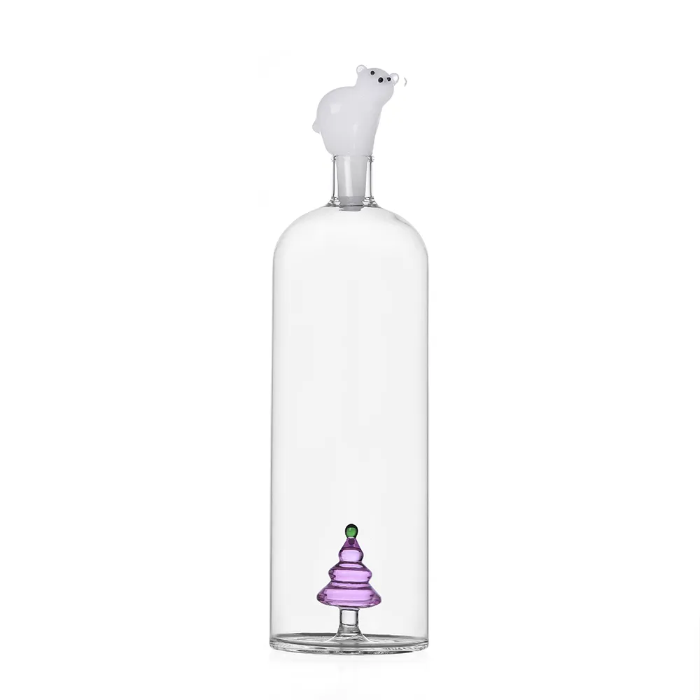 Ichendorf Bottle White Bear and Wish Tree Collection Pink Tree and White Bear