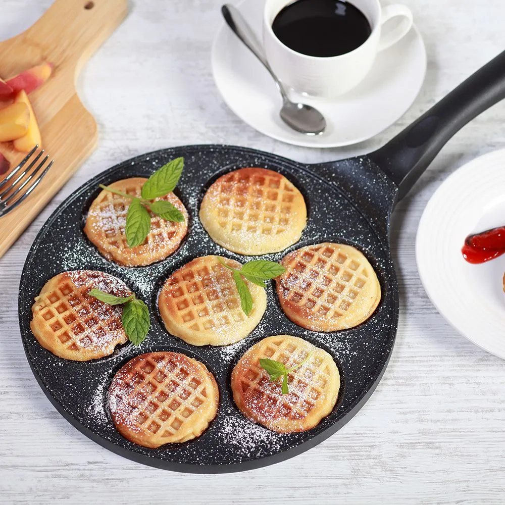 Tognana Multifunctional Pan 26 cm for Waffles/Gaufries Premium Black Aluminium