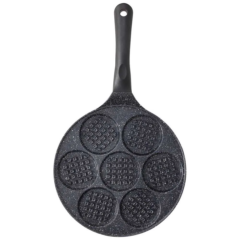 Padella 26 cm Tognana Multifunzione per Waffle/Gaufries Alluminio Nero Premium Black