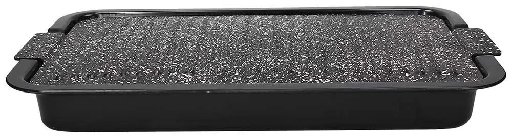 Rectangular Barbecue Grill Black Aluminum Premium Black Line