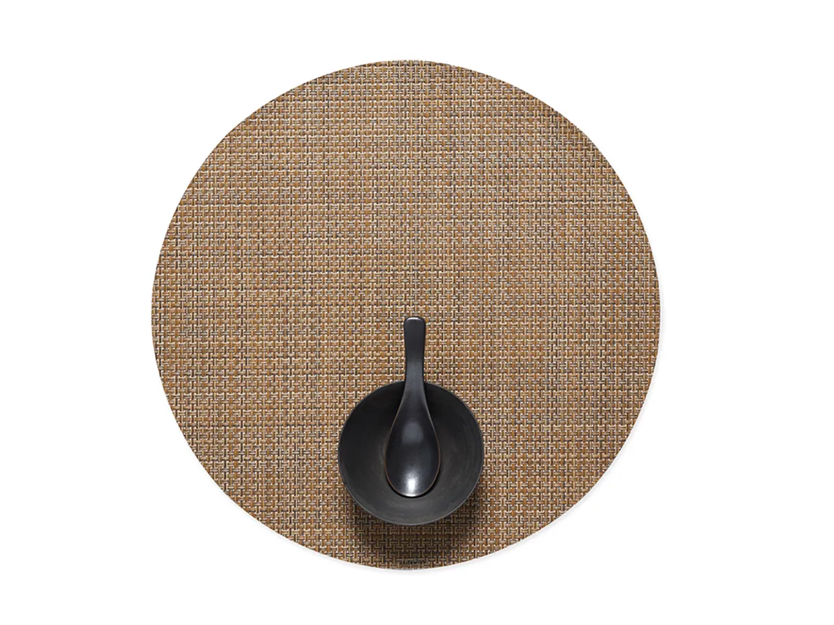 Round Placemat Chilewich Basketweave Teak 38 cm