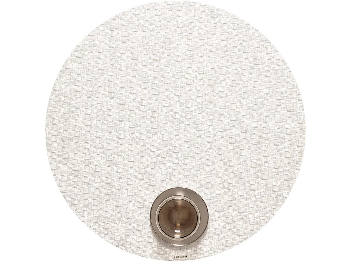 Round Placemat Chilewich Origami Pearl 38 cm