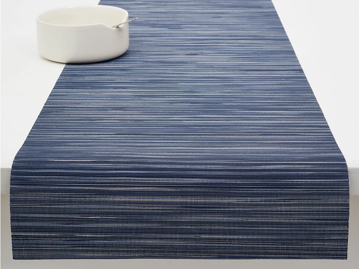 Runner Chilewich Rib Weave Indigo 36 cm x 183 cm